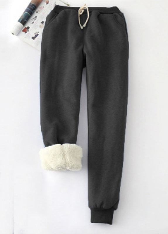 Plush Jogger High Waisted Drawastring Pants